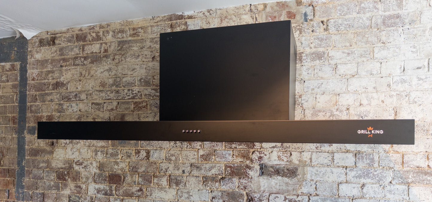 Grill King 120CM Commercial BBQ Rangehood Black Stainless Steel