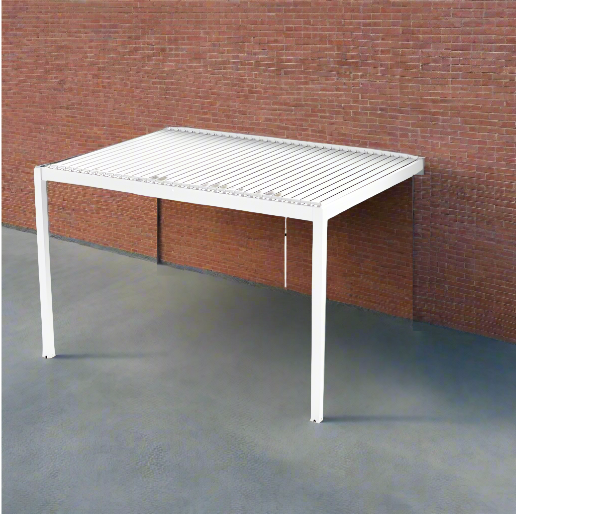 GazeboMate 3M x 3M Wall Mounted Aluminium Louvre Gazebo