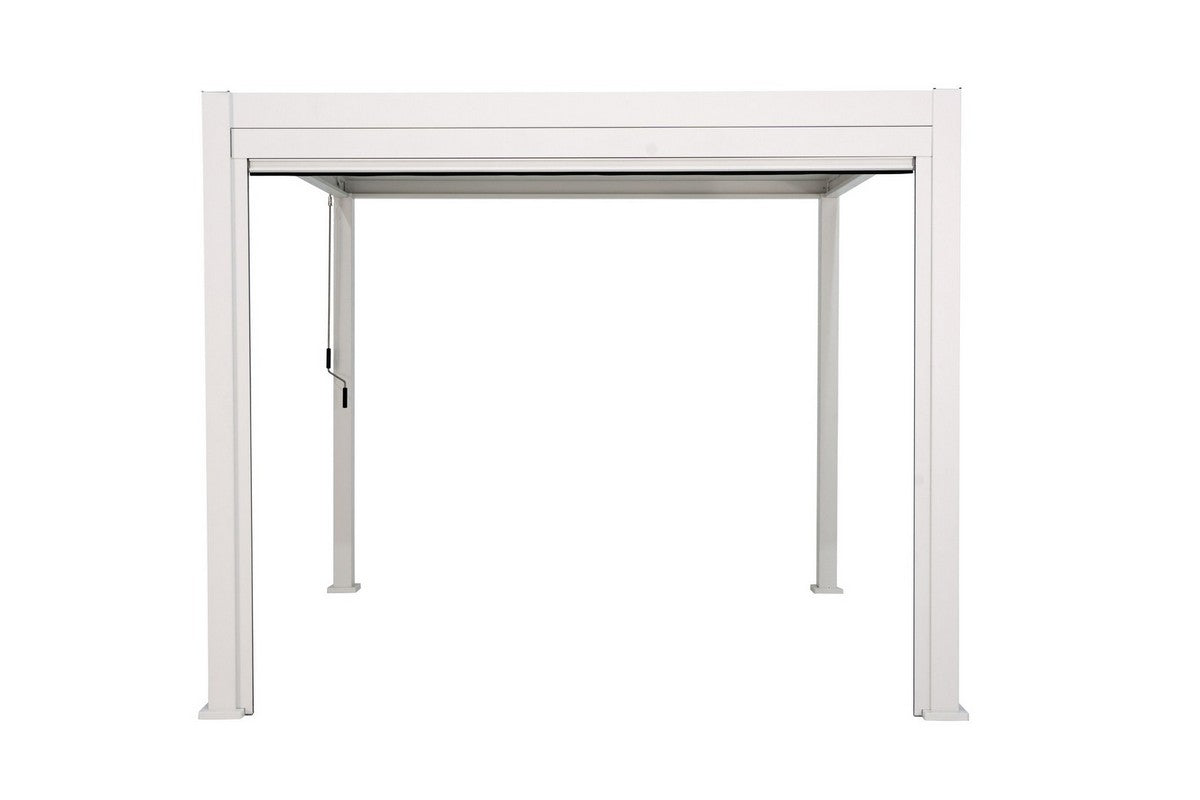 GazeboMate Retractable White Privacy Screen Suits Louvered Gazebos 2M, 3M & 4M
