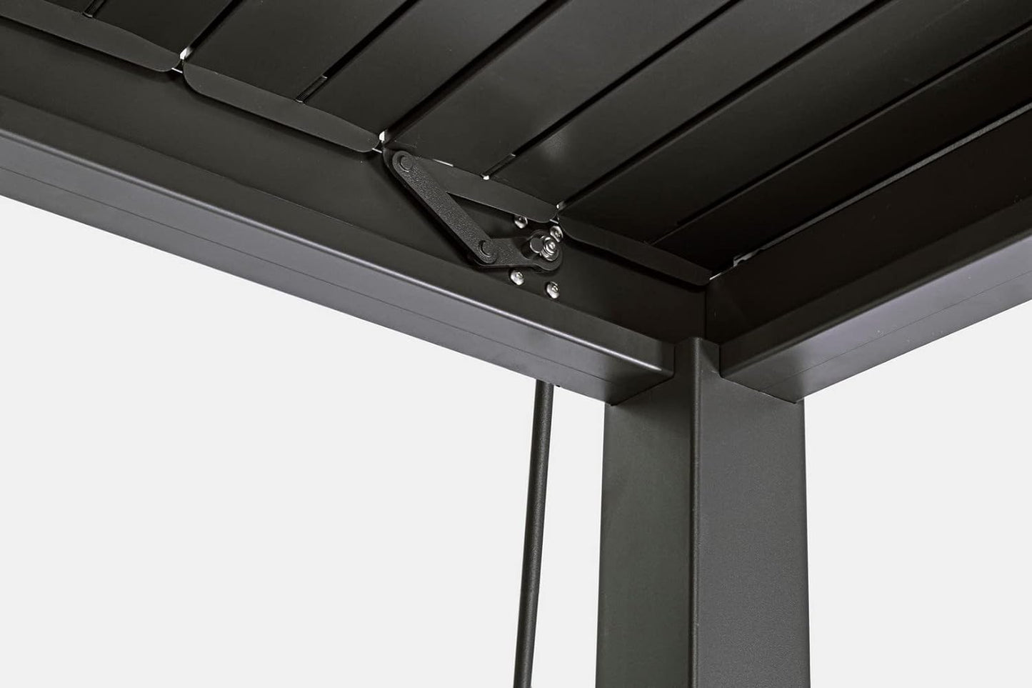 GazeboMate Monument 3M x 6M Semi Permanent Louvered Gazebo Aluminium Pergola Monument Heavy Duty Wind Resistant