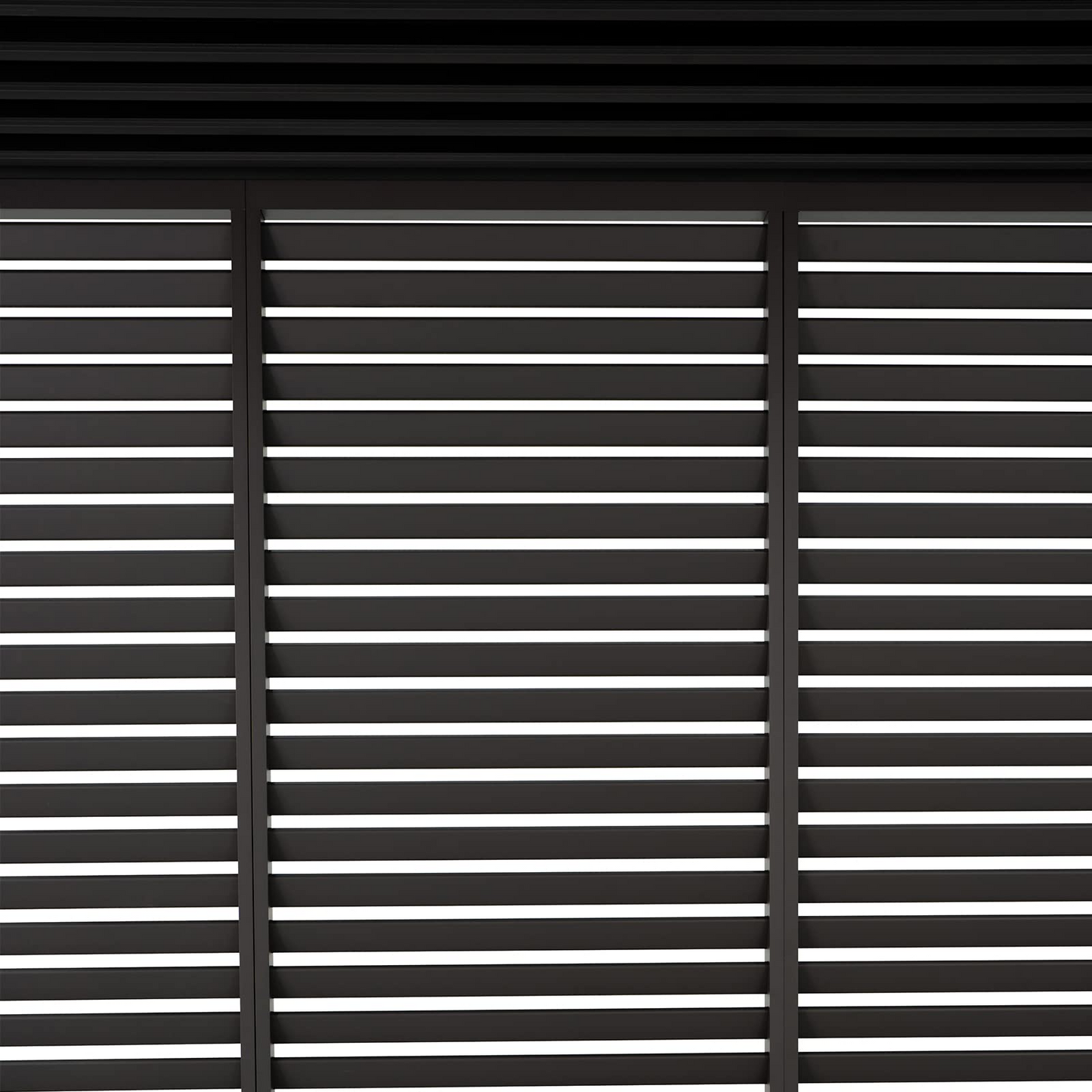 Aluminum Louvered Wall, Side Shade Privacy Screen Panel Suitable for GazeboMate Pergola Gazebo | Pergola NOT Included. (Charcoal)