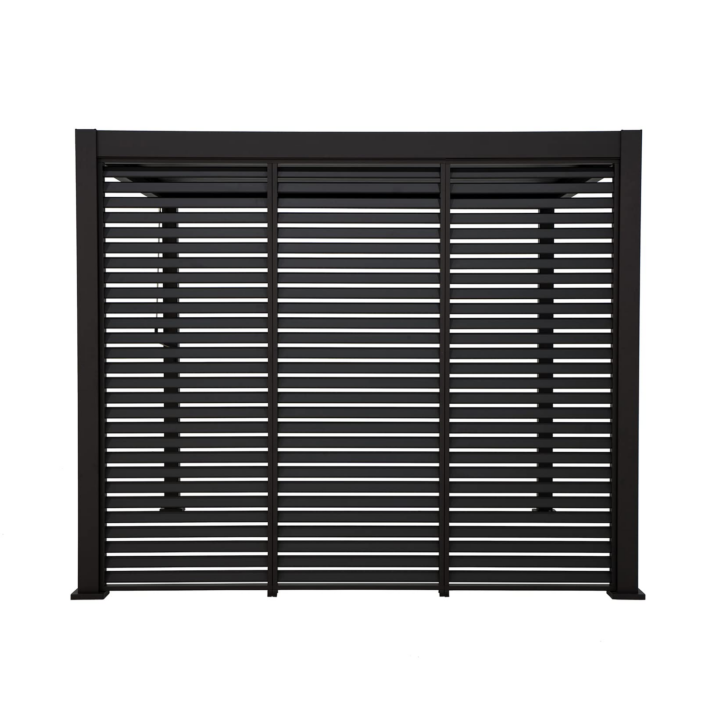 Aluminum Louvered Wall, Side Shade Privacy Screen Panel Suitable for GazeboMate Pergola Gazebo | Pergola NOT Included. (Charcoal)