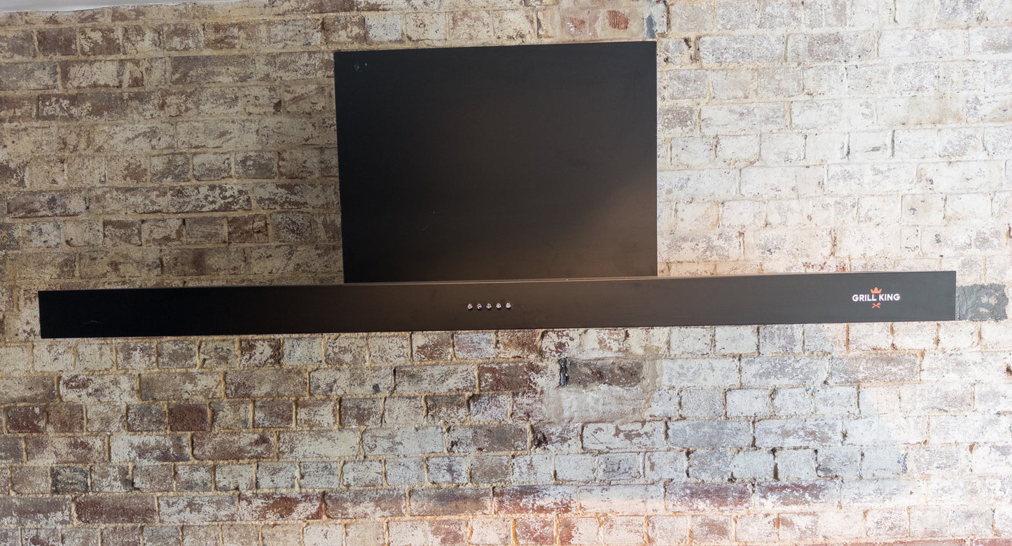 Grill King 120CM Commercial BBQ Rangehood Black Stainless Steel