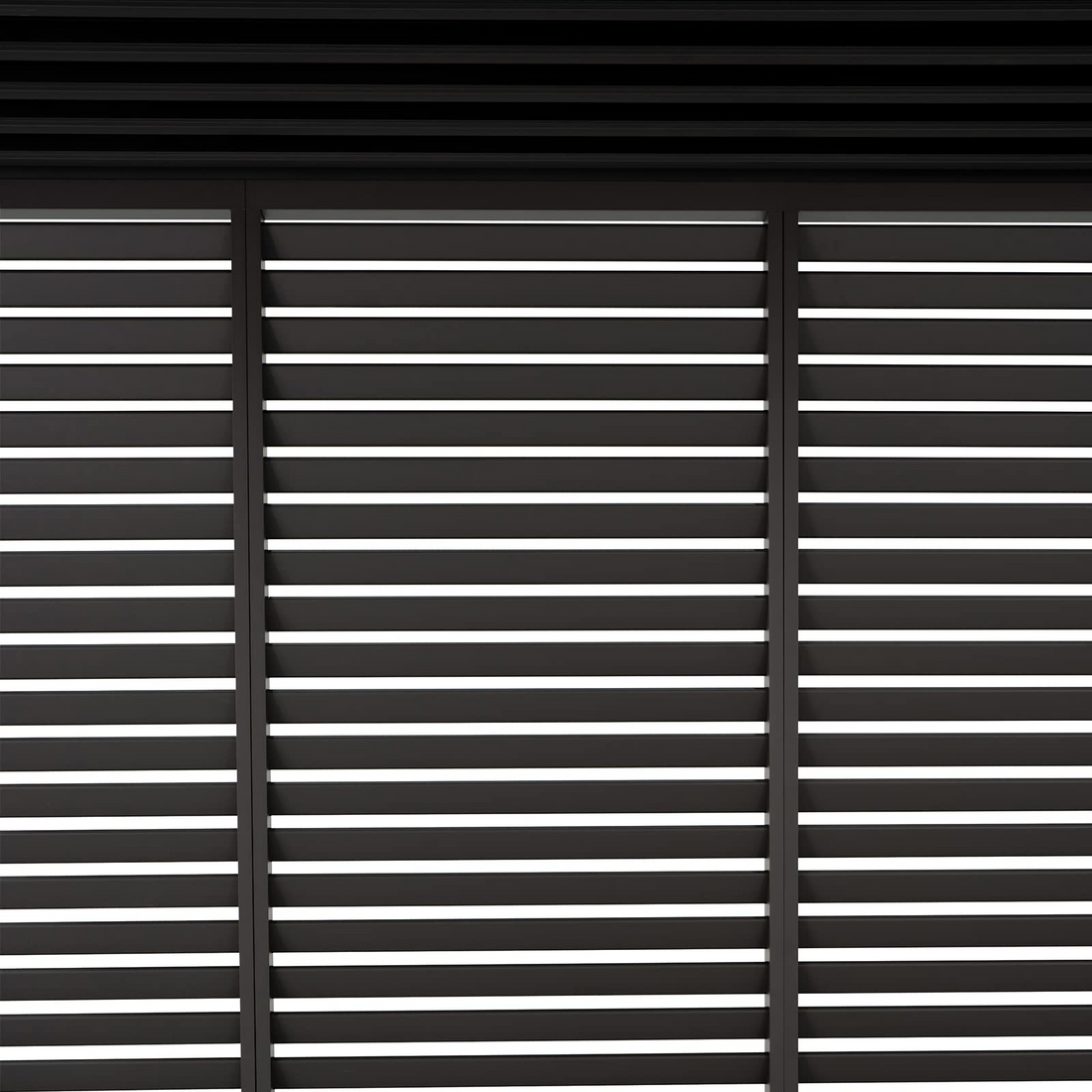 Aluminum Louvered Wall, Side Shade Privacy Screen Panel Suitable for GazeboMate Pergola Gazebo | Pergola NOT Included. (Charcoal)