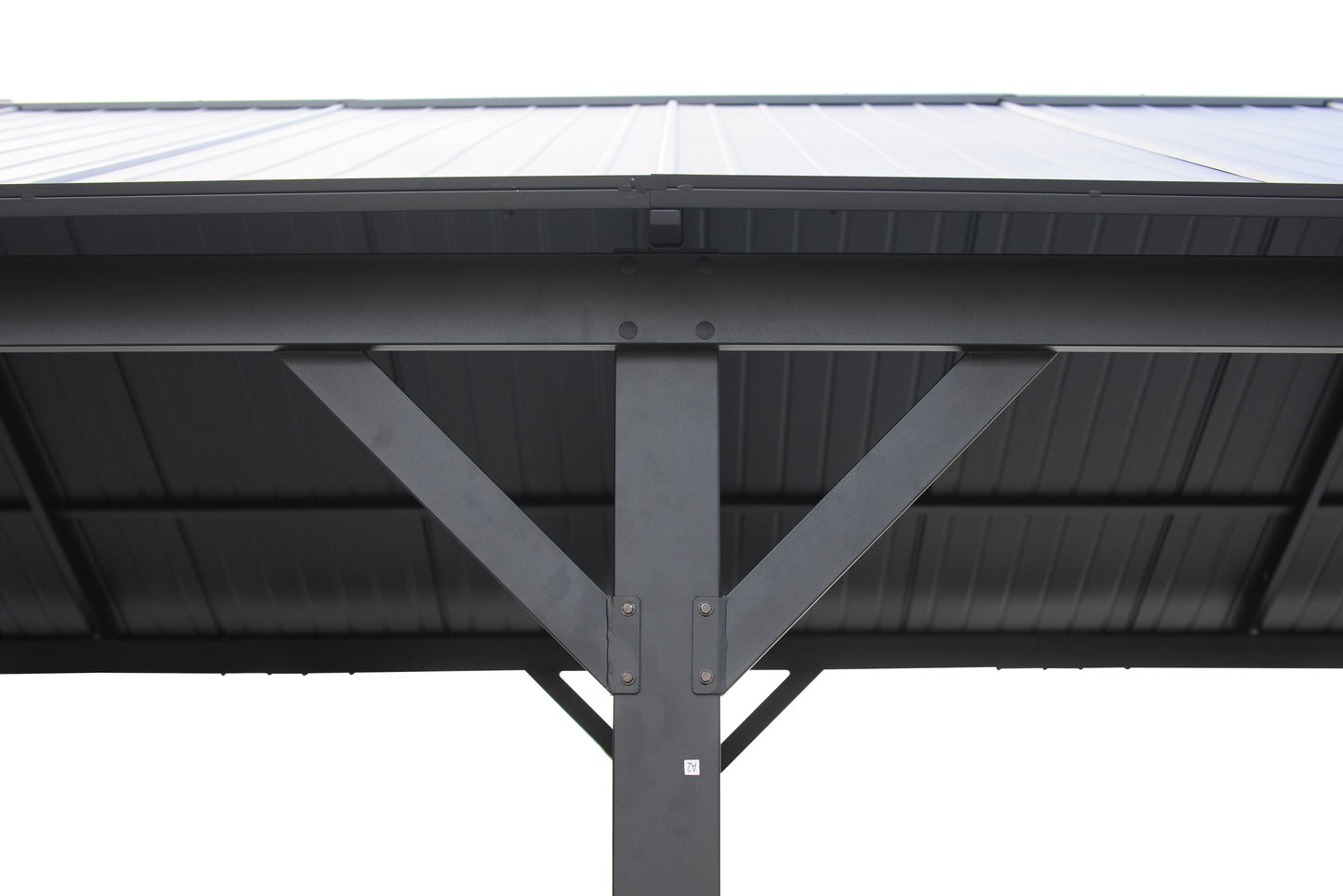 GazeboMate 3.66m x 6.1m Galvanized Steel Hardtop Gazebo with Sleek Aluminum Legs | Black Powdercoated