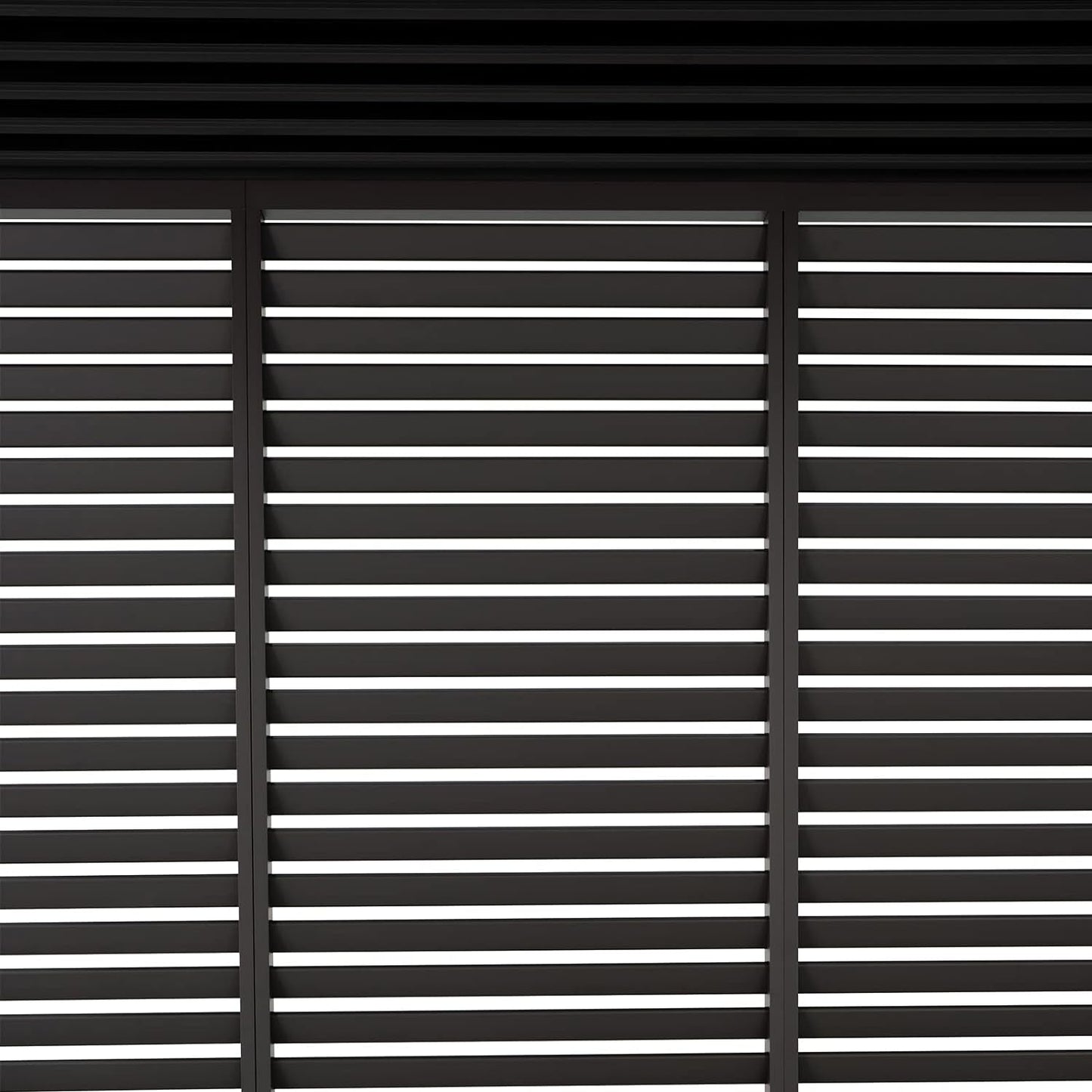 Aluminum Louvered Wall, Side Shade Privacy Screen Panel Suitable for GazeboMate Pergola Gazebo | Pergola NOT Included. (Charcoal)