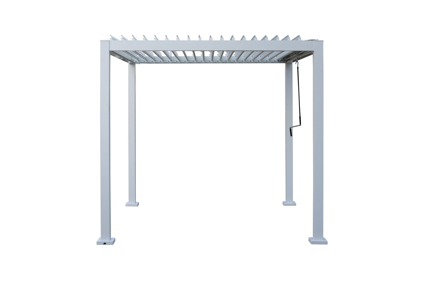 GazeboMate 3M x 4M LED Aluminum Black Louvre Function Gazebo