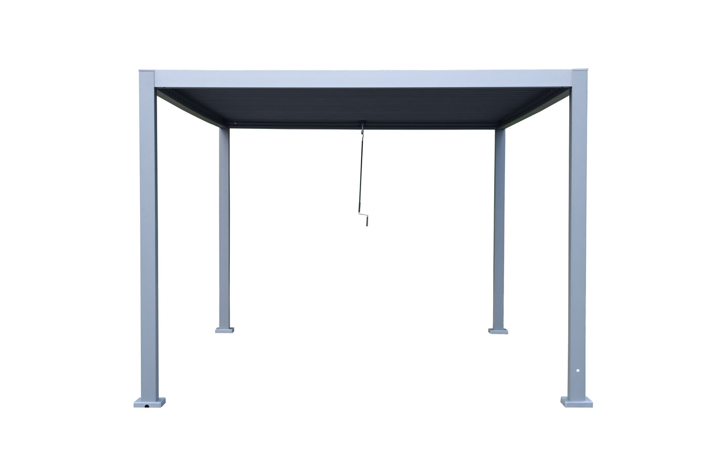 GazeboMate 3M x 4M LED Aluminum Black Louvre Function Gazebo