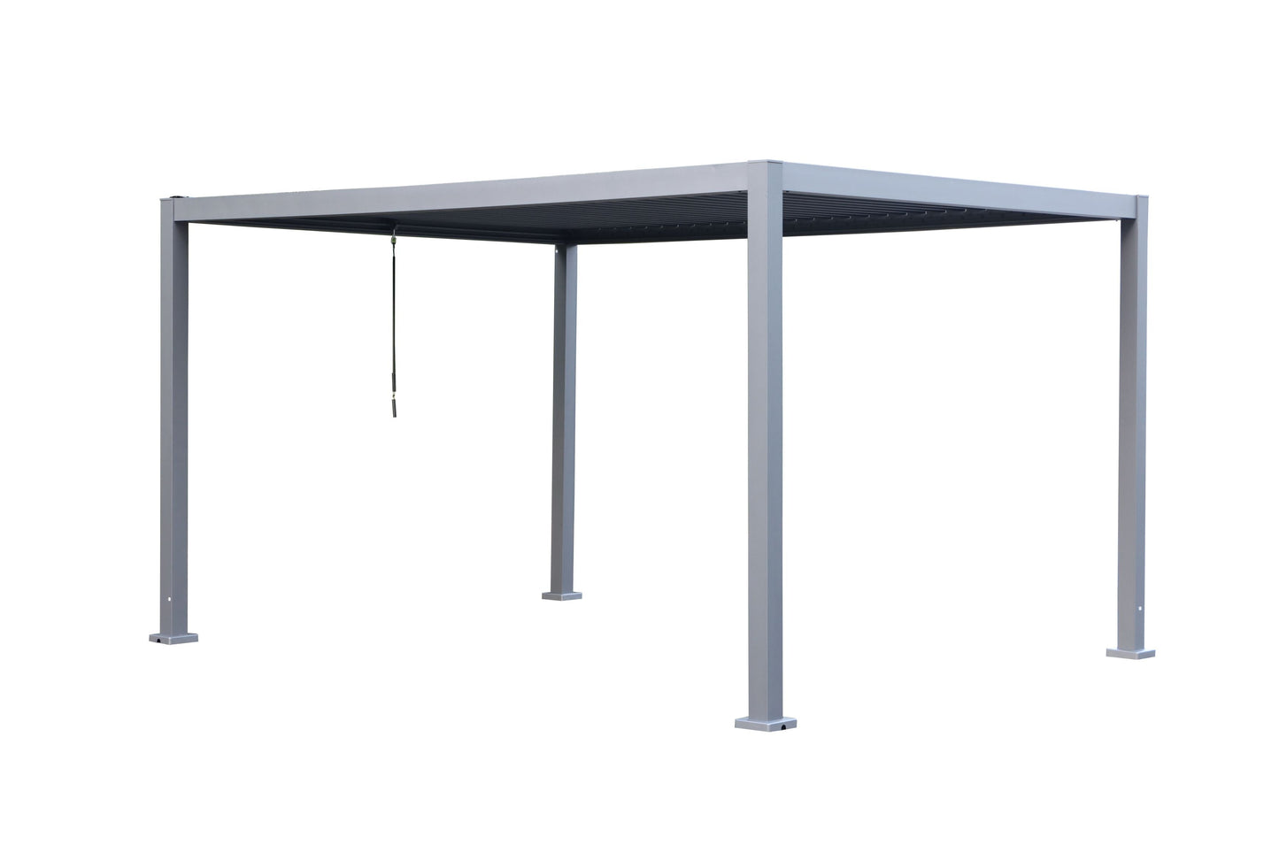 GazeboMate 3M x 4M LED Aluminum Black Louvre Function Gazebo