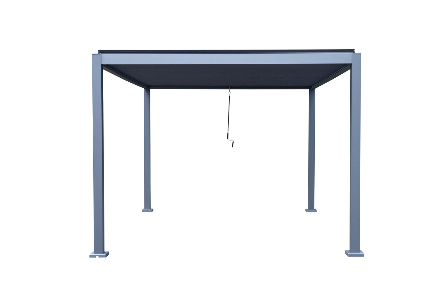 GazeboMate 3M x 4M LED Aluminum Black Louvre Function Gazebo