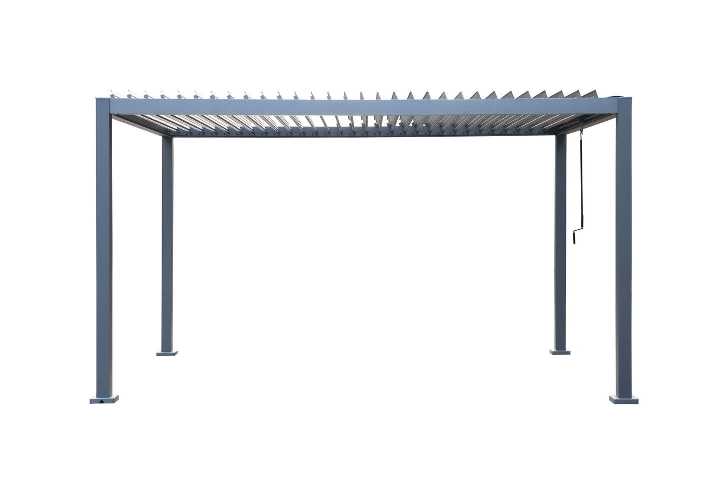 GazeboMate 3M x 4M LED Aluminum Black Louvre Function Gazebo