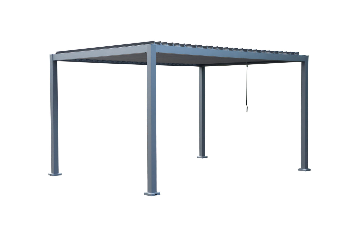 GazeboMate 3M x 4M LED Aluminum Black Louvre Function Gazebo