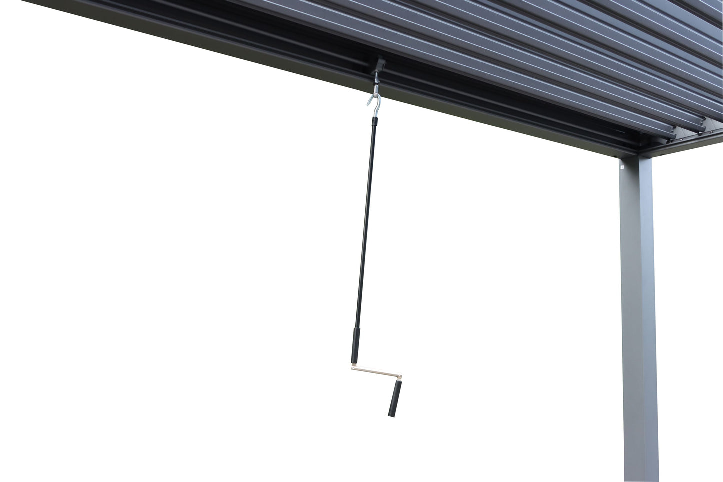 GazeboMate 3M x 4M LED Aluminum Black Louvre Function Gazebo