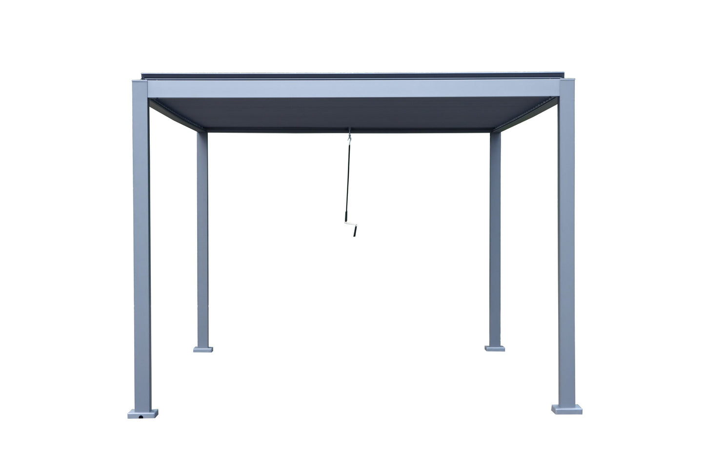 GazeboMate 3M x 4M LED Aluminum Black Louvre Function Gazebo