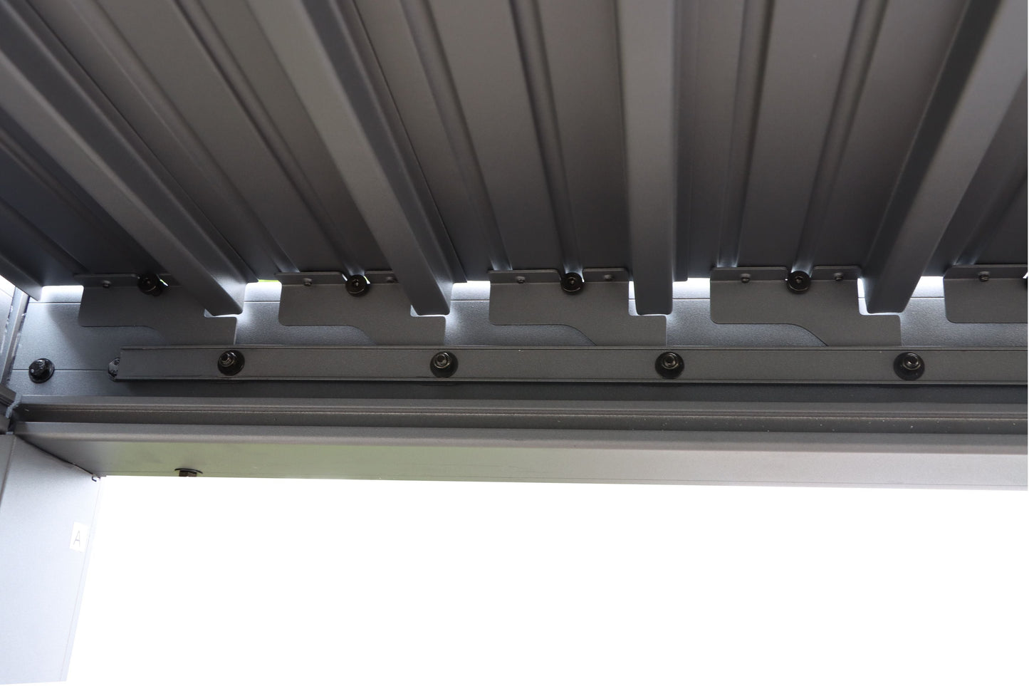 GazeboMate 3M x 4M LED Aluminum Black Louvre Function Gazebo