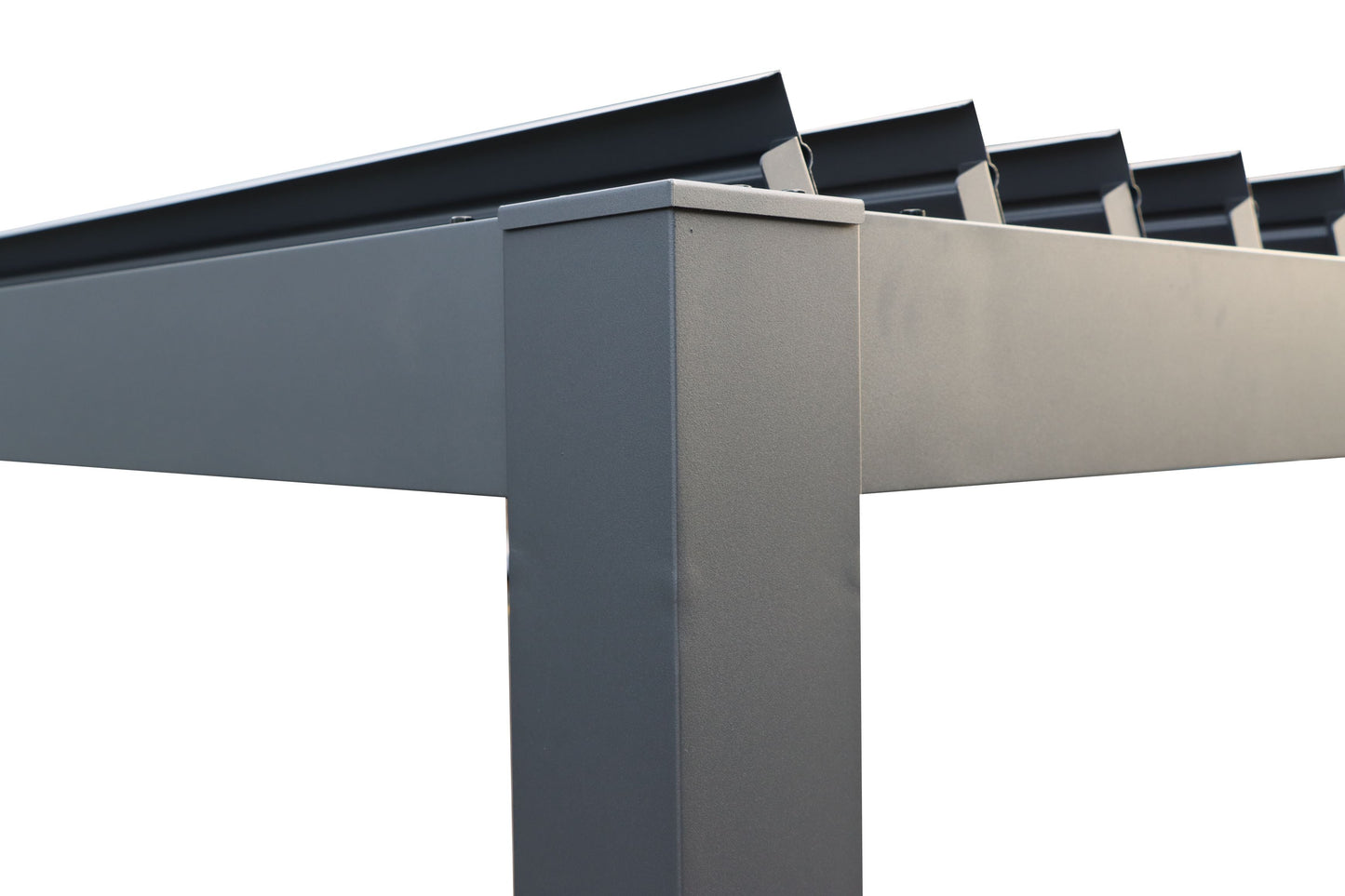 GazeboMate 3M x 4M LED Aluminum Black Louvre Function Gazebo