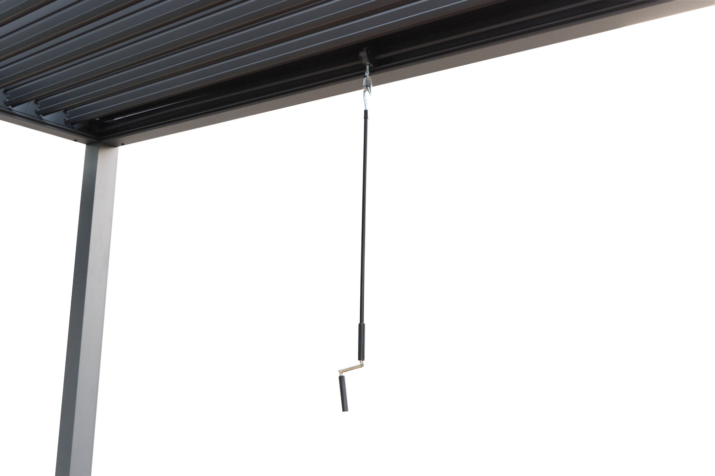 GazeboMate 3M x 4M LED Aluminum Black Louvre Function Gazebo