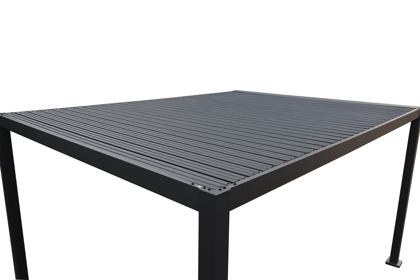 GazeboMate 3M x 4M LED Aluminum Black Louvre Function Gazebo