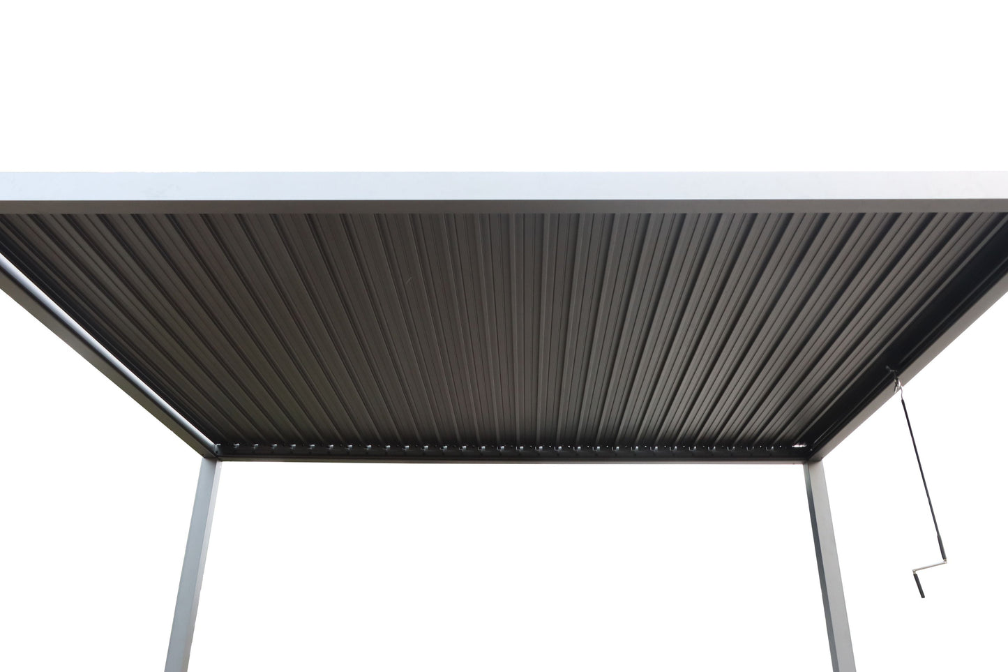 GazeboMate 3M x 4M LED Aluminum Black Louvre Function Gazebo