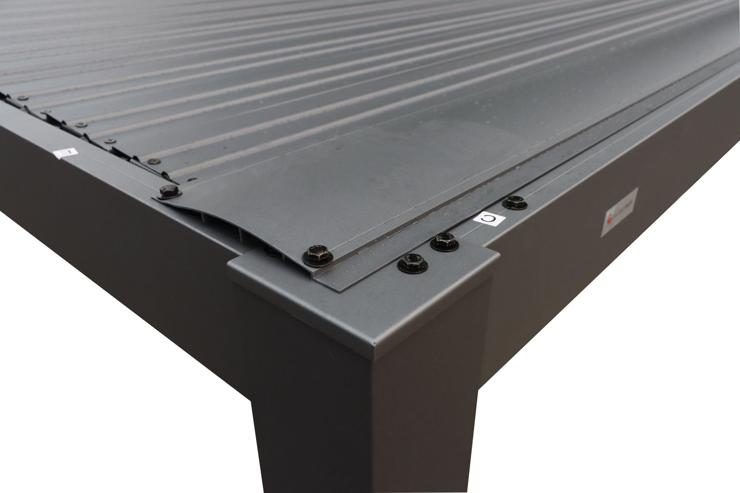 GazeboMate 3M x 4M LED Aluminum Black Louvre Function Gazebo