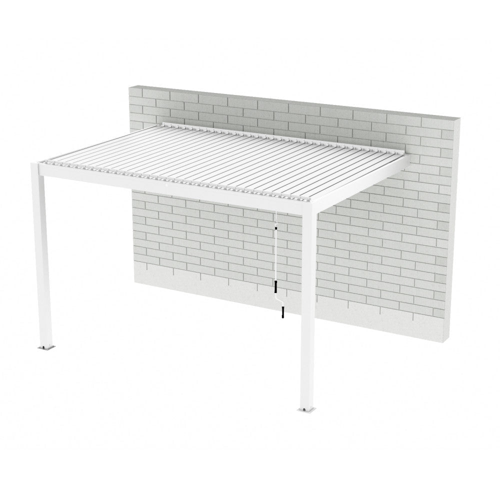 GazeboMate 3M x 3M Wall Mounted Aluminium Louvre Gazebo