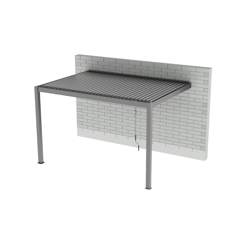 GazeboMate 3M x 3M Wall Mounted Aluminium Louvre Gazebo