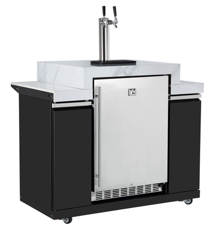 118L Kegerator Suits Grill King BBQ Kitchens Inc Stainless Steel Cabinetery, Stone Bench, Adjustable Legs & Castor Wheels