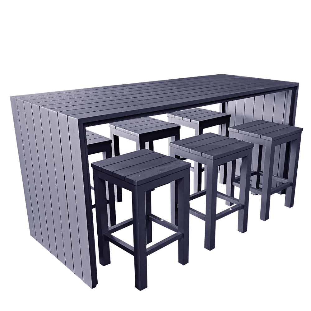 Niagra 7-Piece Outdoor Bar Set Aluminium White