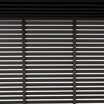 Aluminum Louvered Wall, Side Shade Privacy Screen Panel Suitable for GazeboMate Pergola Gazebo only. Pergola NOT Included. (Black/Charcoal)