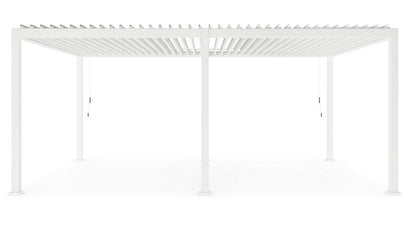 GazeboMate Aluminum Louvre Gazebo Pergola 3.6M x 7.2M Black/White Click & Collect