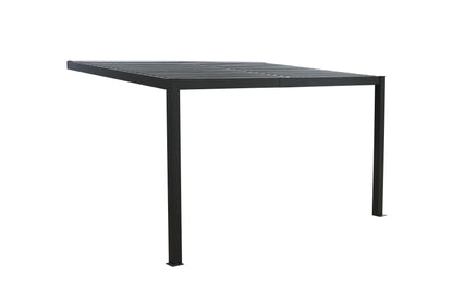 GazeboMate 3x4M Wall Mounted Louvered Gazebo Aluminium Pergola Monument Heavy Duty Wind Resistant