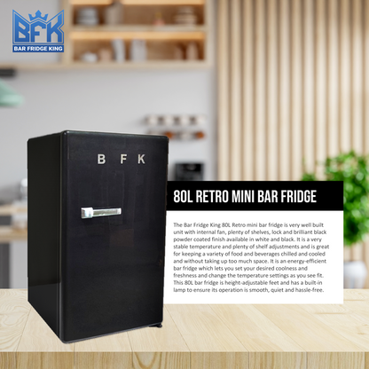 80L Retro Style Bar Fridge