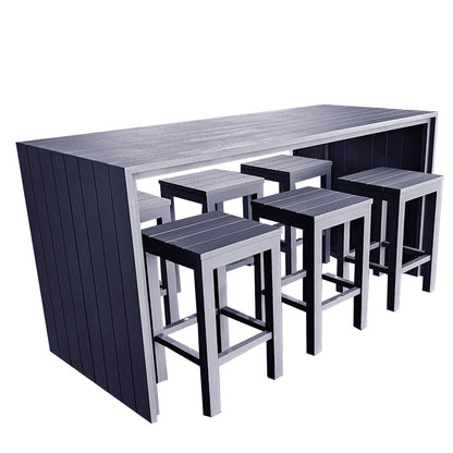 Niagra 7-Piece Outdoor Bar Set Aluminium White