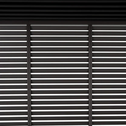 Aluminum Louvered Wall, Side Shade Privacy Screen Panel Suitable for GazeboMate Pergola Gazebo only. Pergola NOT Included. (Black/Charcoal)