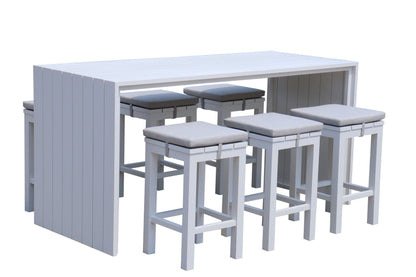 Niagra 7-Piece Outdoor Bar Set Aluminium White