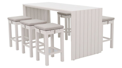 Niagra 7-Piece Outdoor Bar Set Aluminium White