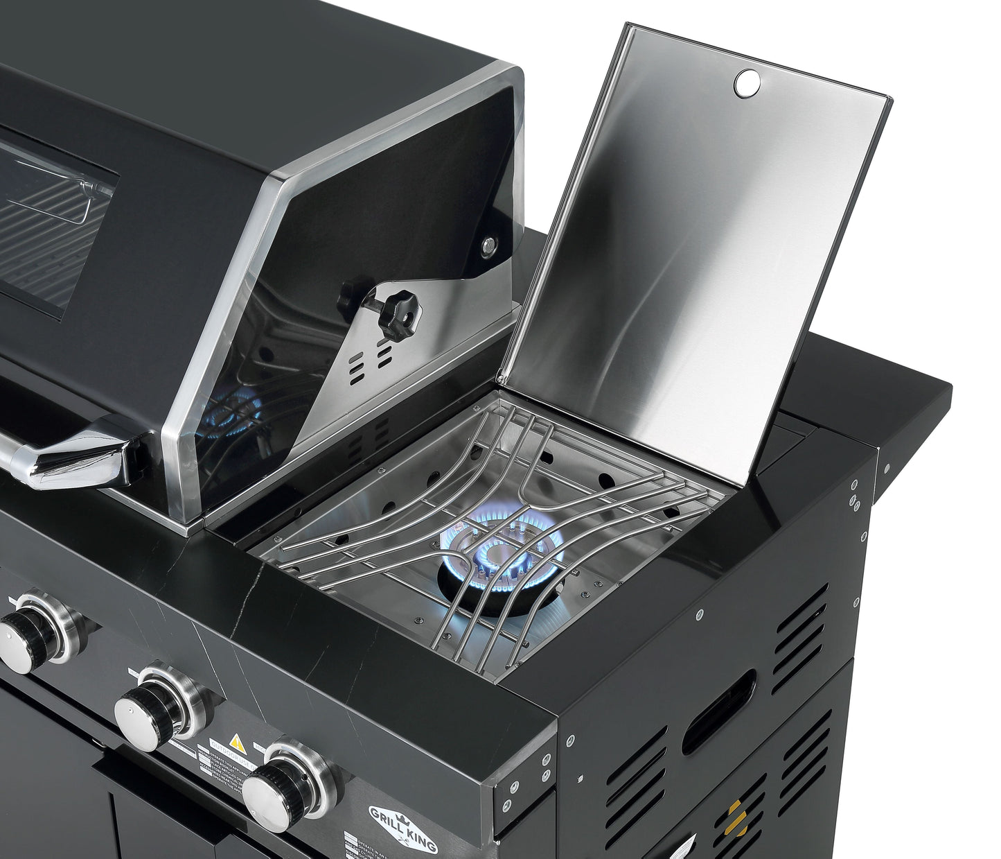 Rockpool Black 6B + 118L Kegerator : Designer Outdoor Kitchen BBQ Package Inc Wok Burner, Fridge, Sink, Rotisserie & BBQ Covers.