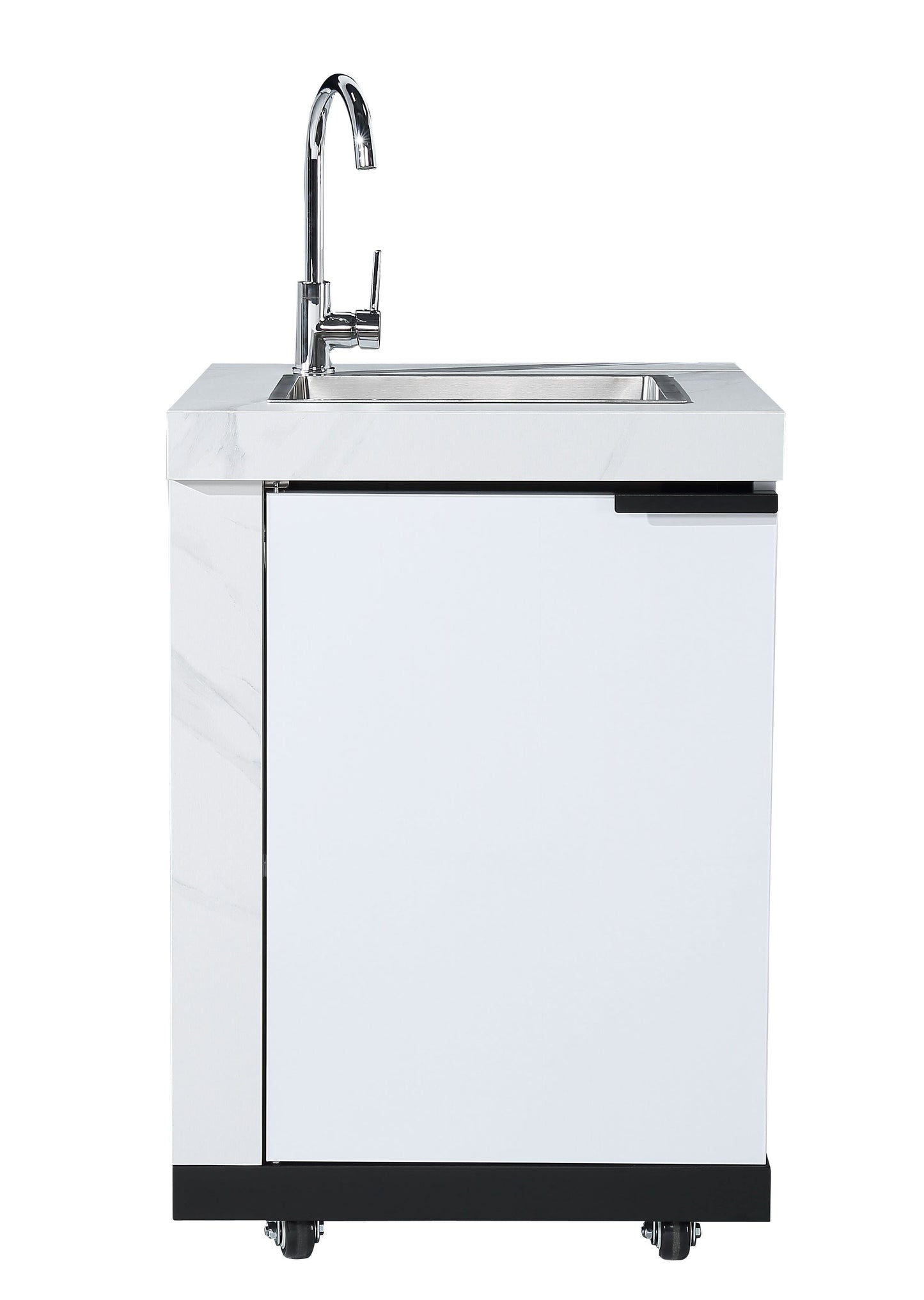 Rockpool White 6B + 118L Kegerator : Designer Outdoor Kitchen BBQ Package Inc Wok Burner, Fridge, Sink, Rotisserie & BBQ Covers.