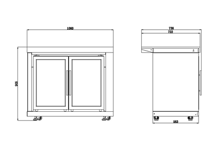 Rockpool 6B Non Wok: Designer Outdoor BBQ Kitchen Package Inc Fridge & Sink, Rotisserie, BBQ Cover, White Doors Hamptom Design