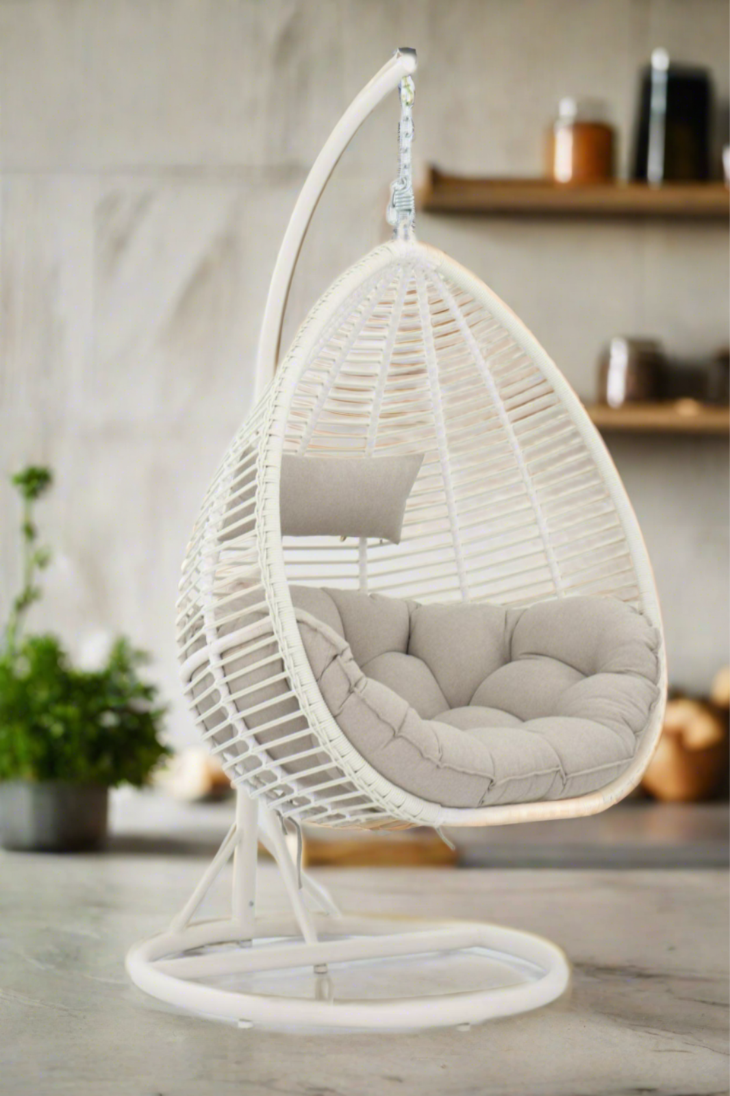 White teardrop chair hotsell
