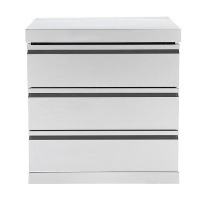 304 STAINLESS STEEL HURRICANE 3 DRAW STORAGE MODULE